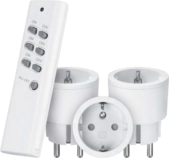 KlikAanKlikUit Startset - 3 Schakelaars met Afstandsbediening.png
